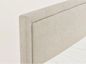 Бежово боксспринг легло 180x200 cm с място за съхранение Fresco – Maison de Rêve