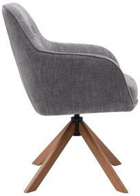 Сиви тапицирани трапезни столове в комплект 2 бр. Avola – Unique Furniture