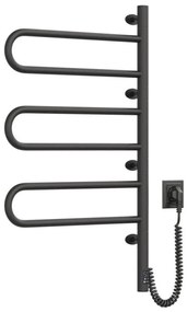 Електрически въртящ се сушилник за кърпи FOUETTE 185W/230V 81,8 см IP44 черен