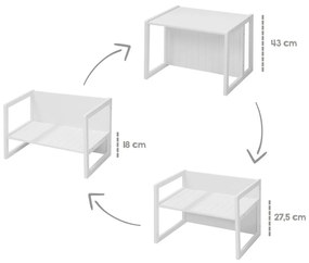 Бяла детска пейка Country Style – Roba