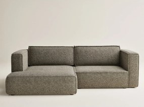 Кафяв шенилов сгъваем/с място за съхранение ъглов диван (ляв ъгъл) Velto – Maison de Rêve