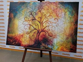 Картина на платно – Дърво с цвете на живота