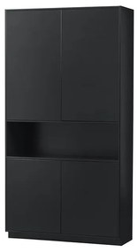 Черен модулен шкаф от борова дървесина 110x210 cm Finca - WOOOD