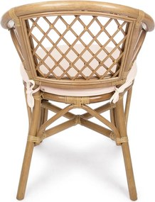 Градински стол от масивно дърво/ратанов в естествен цвят Athina – Bizzotto