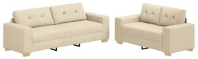 3324717 vidaXL Комплект дивани 2 pcs Крем 221 x 78 x 80 см. Тъкан