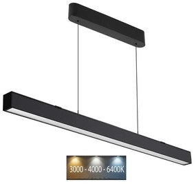 LED Пендел LED/40W/230V 3000/4000/6400K черен