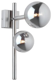 Jupiter 1903 - Стенно осветително тяло NEPTUN 2xG9/14W/230V матов хром/пушечно сиво