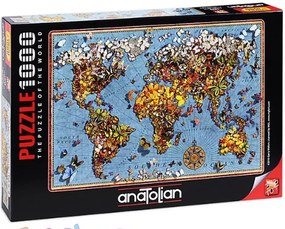 Anatolian - Пъзел Билкова карта на света