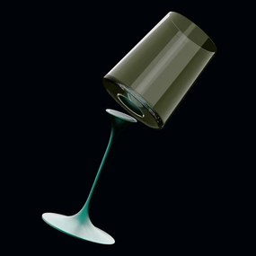 Комплект 2 бр кристални чаши за червено вино Trebonn SplitGlass 2025113, 450 мл, Ø9.2x10.5 см, Модулна система, Зелен