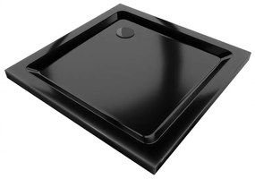 Mexen Flat квадратен душ капак 70 x 70 см, черен, черен сифони - 40707070B