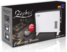 Вентилаторен конвектор ZEPHYR ZP 1974 FT, 2000W, Турбо вентилатор, Термостат, Бял
