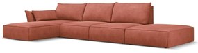 Червен ъглов диван (ляв ъгъл) Vanda - Mazzini Sofas