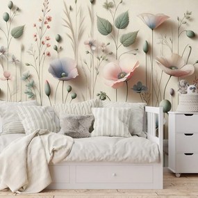 Тапет – Пастелни полски цветя