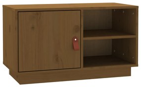 818238 vidaXL ТВ шкаф, меденокафяв, 70x34x40 см, бор масив