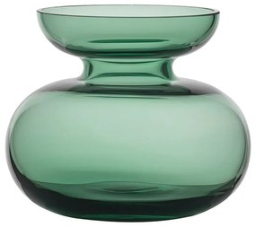 Зелена стъклена ръчно изработена ваза (височина 9 cm) Inu – Zone