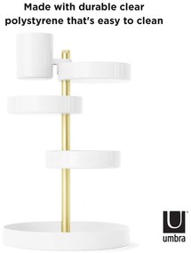 Бял пластмасов органайзер за баня за козметика Pirouette - Umbra