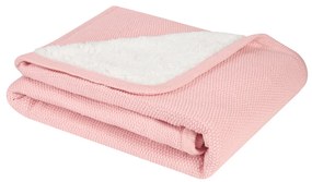 KIKKA BOO Плетено памучно одеяло с шерпа DREAM BIG PINK