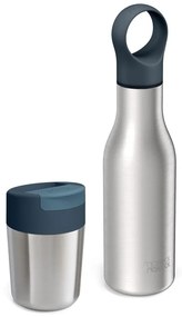 Комплект бутилка и чаша за пътуване от неръждаема стомана Loop&amp;Sipp - Joseph Joseph