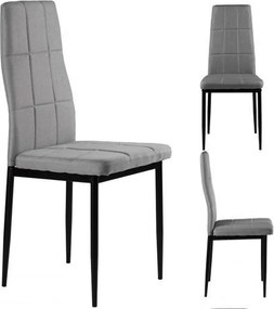 Комплект от 4 стола в сиво с модерен дизайн