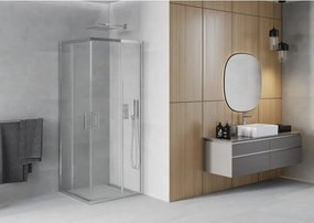 Mexen Rio квадратна душ кабина 80 x 80 см, прозрачна, хром - 860-080-080-01-00