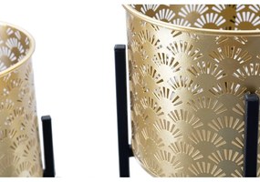 Комплект от 2 стойки за саксии в златисто, височина 38 cm Glissy - Mauro Ferretti