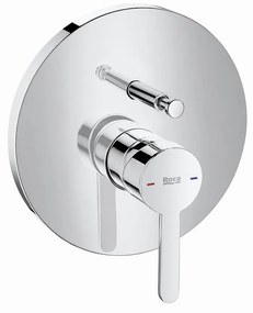 Вграден смесител, A5A0B8AC0K, Roca, Round, за вана-душ, хром, 17см