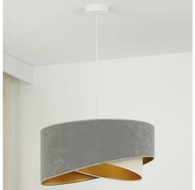 LED Пендел LYRA 1xE27/15W/230V сив/кремав/златист