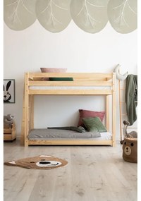 Двуетажно легло от борова дървесина 80x200 cm CLPB - Adeko
