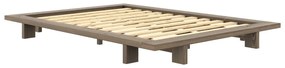Кафяво двойно легло от борова дървесина с решетка 160x200 cm Japan - Karup Design