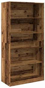 3307736 vidaXL Гардероб, старо дърво, 100x50x200 см, инженерно дърво