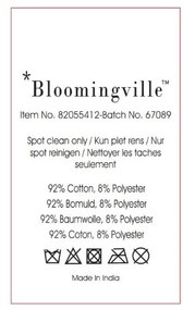 Бяло-сив памучен килим 90x150 cm Katie – Bloomingville