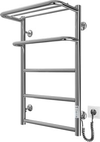 Банен радиатор тип стълба HOTEL 75W/230V 65x43 cm, неръждаема стомана/хром, десен