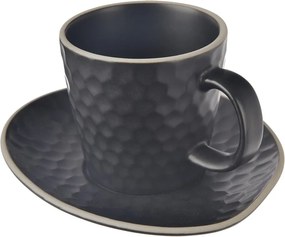 Черна керамична чаша за капучино 250 ml Tea Time – Orion