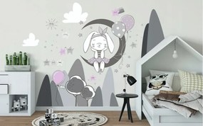 Декоративен стикер за стена за момичешка стая Mia The Dreamy Bunny 100 x 200 cm