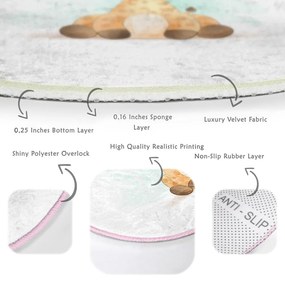 Бял детски килим ø 100 cm Comfort - Mila Home