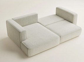 Кремав шенилов сгъваем/с място за съхранение ъглов диван (ляв ъгъл) Velto – Maison de Rêve