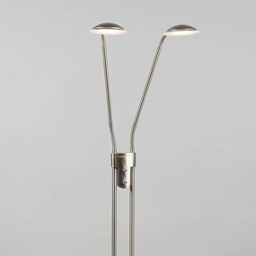 Модерна подова лампа от стомана с лампа за четене с LED - Eva