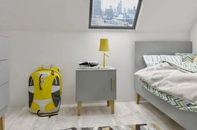 Нощно шкафче Kubi - сиво