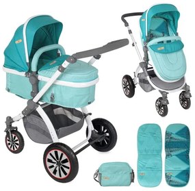 Комбинирана детска количка AURORA /въздушни гуми/ Lorelli - Aquamarine London