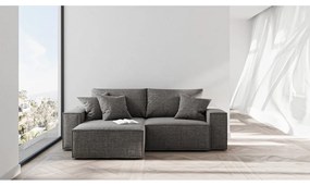 Сив сгъваем ъглов диван (променлив) Melow – Ghado