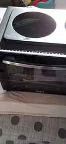 Втора ръка: Готварска печка с керамичен плот Oliver Voltz OV51441E45, 4300 W, 45L, 90-230C, Вентилатор, Осветление, Черен