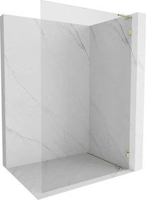 Mexen Lunar L стъклена стена за душ Walk-in дясна 60 x 200 см, прозрачна 8 мм, златна - 830L-060-000-50-00-P
