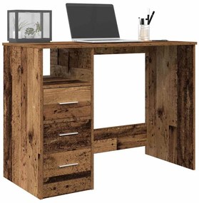 855852 vidaXL Бюро, старо дърво, 102x76x50 см, инженерно дърво
