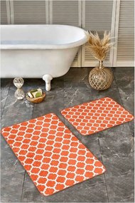 Оранжеви кадифени килими за баня в комплект от 2 бр. 60x100 cm – Mila Home