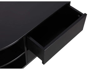 Черна модулна телевизионна масичка от борова дървесина 78x40 cm Finca - WOOOD