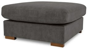 Антрацитен табуретка от изкуствена кожа Hamburg – Scandic