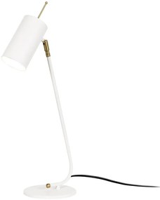Бяла настолна лампа с метален абажур (височина 55 cm) Sivani – Opviq lights