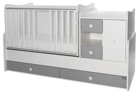 LORELLI Classic Трансформиращо се легло-люлка 190/72 см. MINI MAX БЯЛО/STONE GREY