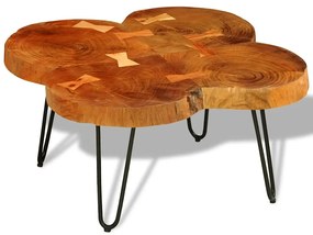 242444 vidaXL Маса за кафе от 4 ствола, 35 см, акация масив
