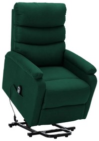 321242 vidaXL Изправящ стол, тъмнозелен, текстил
